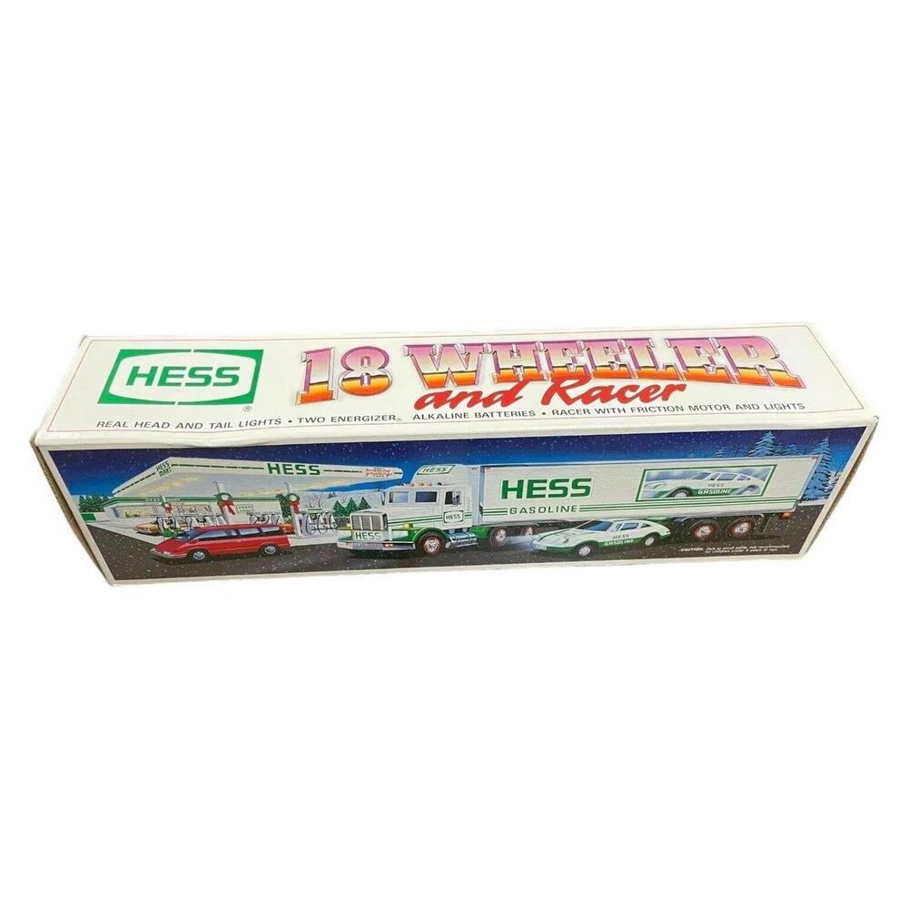1992 Hess Toy Truck 18 Wheeler and Racer Vintage Collectible with Box‎
